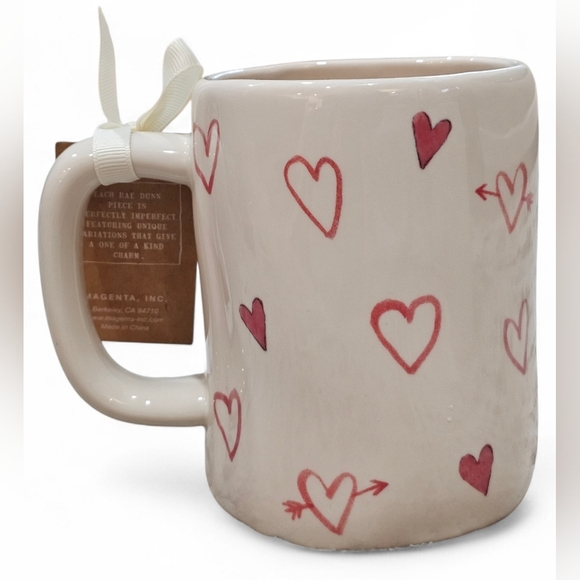 Rae Dunn ' Love Ya ' Ceramic Mug - White and Pink. New - Picture 2 of 4